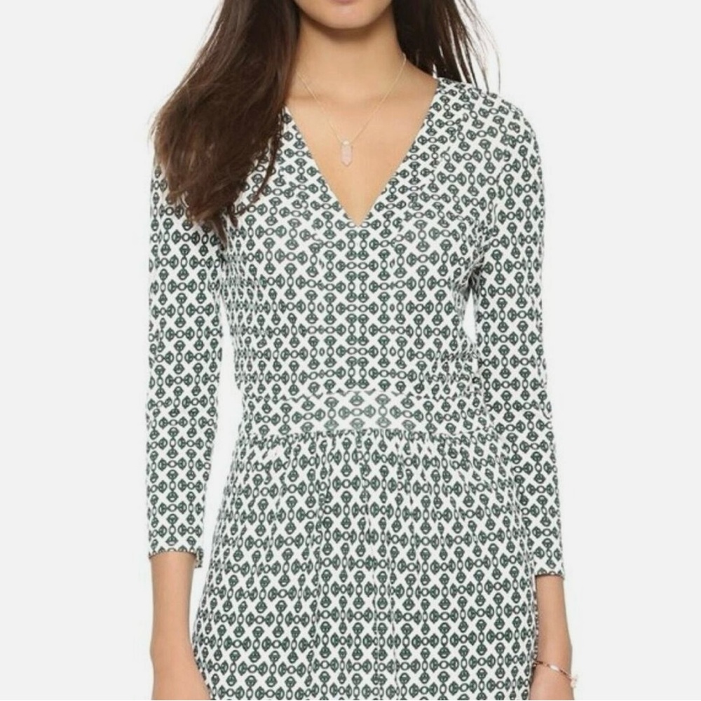 Tory Burch belted midi dress 3/4 sleeve